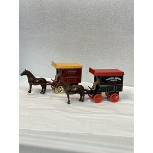 Horse Drawn Vintage Wagon Set of 2 Festival Lantern Co Dollys Candy Die Cast Toy